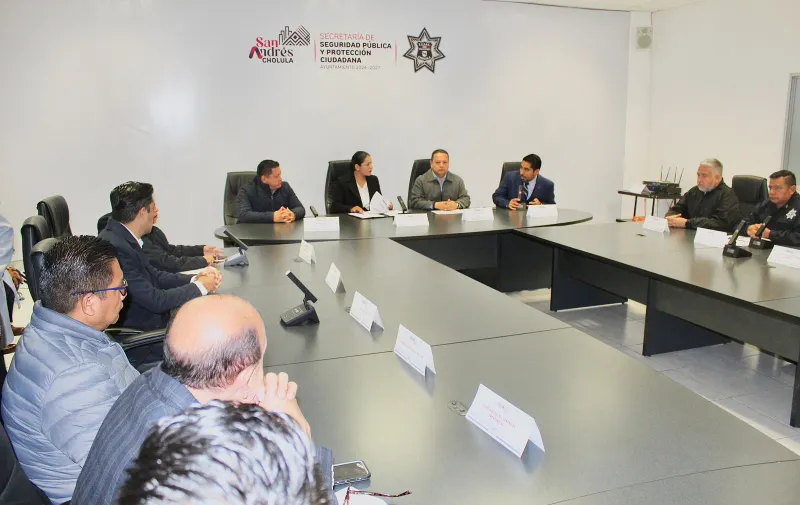 Instala Guadalupe Cuautle mesa de seguridad y justicia en San Andrés Cholula 