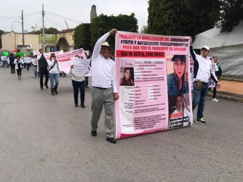 Marchan por Sandra, mujer desaparecida en Hidalgo