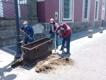 Ayuntamiento de Puebla continúa labores para mejorar la imagen urbana del Centro Histórico