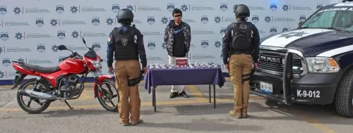 Detuvo unidad canina de la SSC a hombre en posesión de 50 dosis, de posible droga