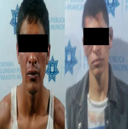 Arrestan a dos probables asaltantes de transeúntes