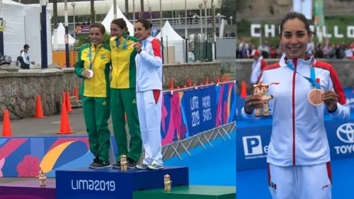 Cecilia Pérez gana bronce en prueba de triatlón en Juegos Panamericanos