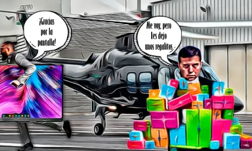 Limpia y despojo en el hangar del gobierno del estado
