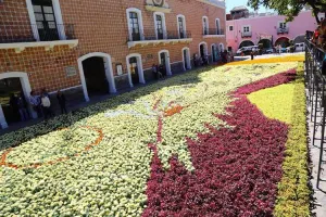 Atlixco inaugura su monumental tapete de flores
