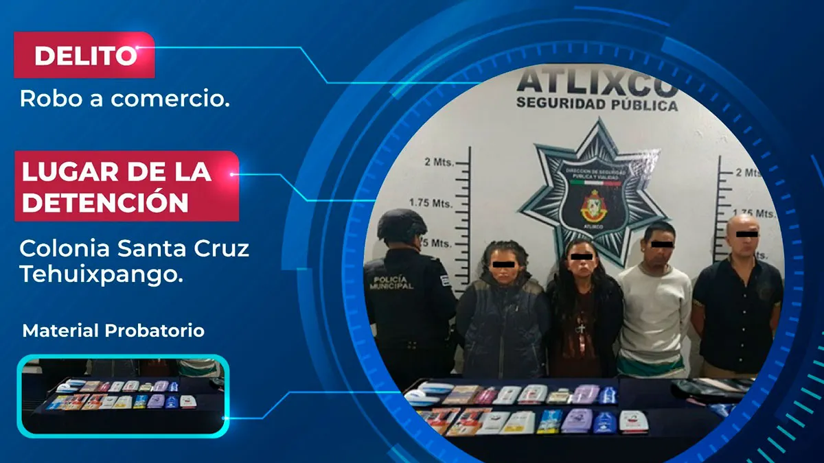 Atlixco Detenidos Robo A Bodega Aurrera