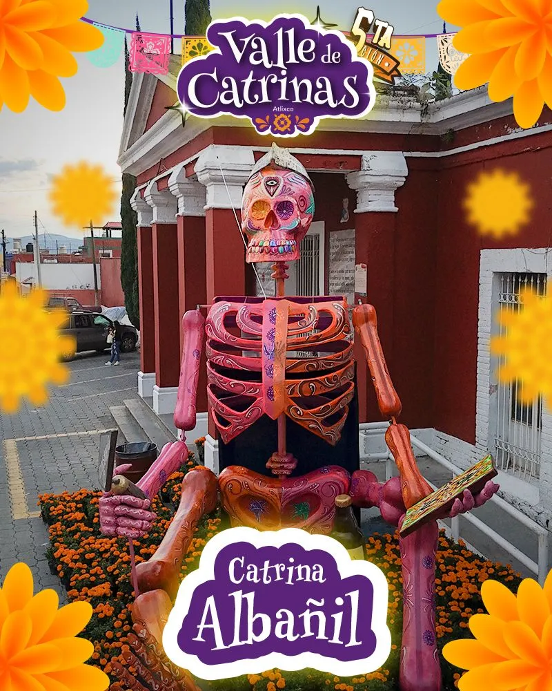 Ariadna Ayala impulsa la tradición con la “Catrina Tortillera” en el Festival Valle de Catrinas
