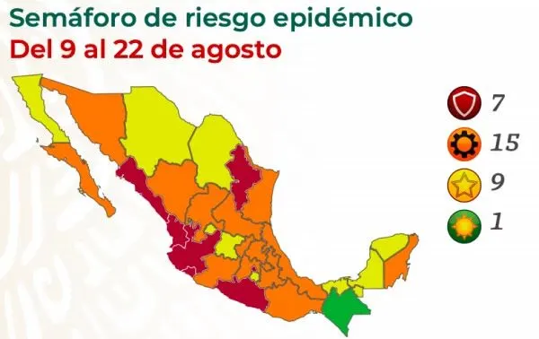 Salud federal regresa a Puebla a semáforo naranja