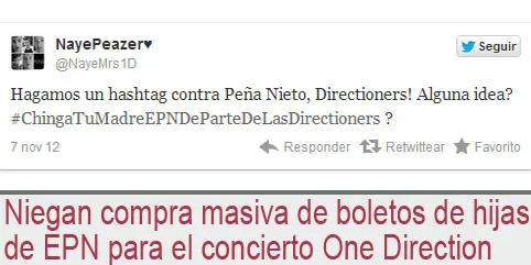 Niegan compra masiva de boletos de hijas de EPN para el concierto One Direction
