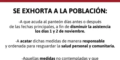 San Andrés Cholula implementa protocolo de ingreso y permanencia en panteones