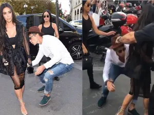 VIDEO: A Kardashian un sujeto intenta besarle su mediático trasero
