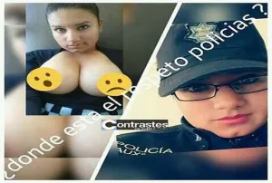 Ahora policía auxiliar de Puebla se exhibe en toples