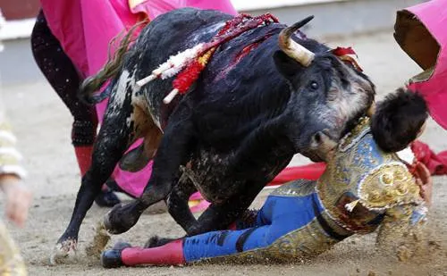 VIDEO: Novillero recibe espeluznante cornada en el cuello, pero salva la vida