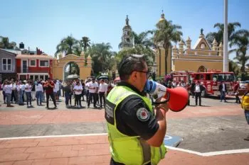 Cuautlancingo fortalece cultura de prevención con participación en el Primer Simulacro Nacional 2026