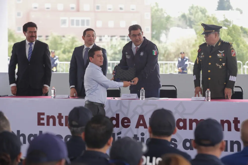 entrega de armas Gobierno de Puebla