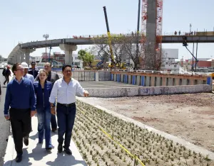 Alcalde Banck supervisa avances del Nodo Vial Atlixcáyotl