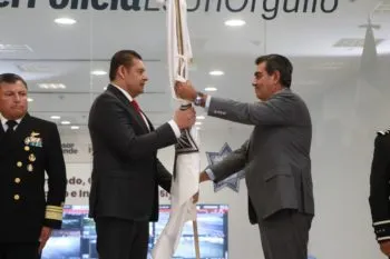 Preside Alejandro Armenta el cambio de mando de la Secretaría de Seguridad Pública del estado de Puebla
