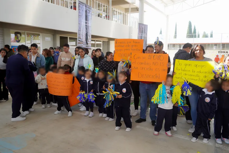 Inauguran techado en CENDI de Texmelucan; beneficia a 278 alumnos