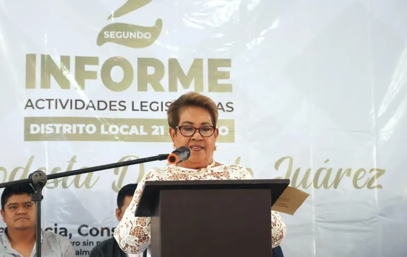Modesta Delgado Juárez, diputada local de Puebla por el partido Fuerza por México. Foto: Especial