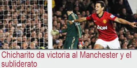 Chicharito da victoria al Manchester y el subliderato