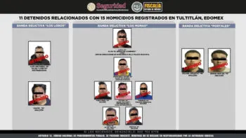 Detienen a 11 criminales ligados a homicidios en Tultitlán y Coacalco