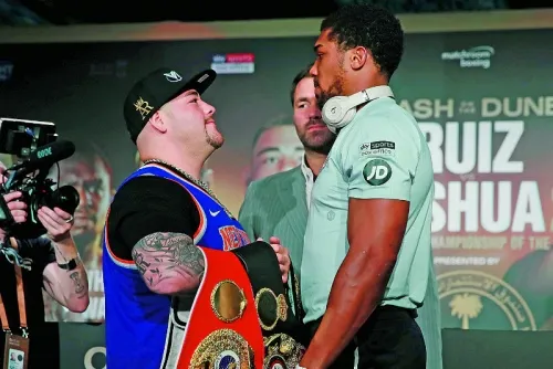 Andy Ruiz y Anthony Joshua se disputarán el campeonato este sábado en Arabia Saudita