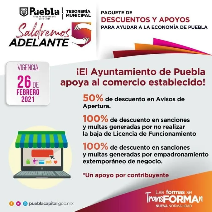 Ayuntamiento de Puebla mantiene incentivos fiscales a favor de la ciudadanía 