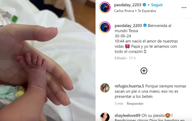 José Eduardo Derbez y Paola Dalay celebran la llegada de su hija Tessa
