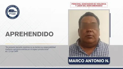 Fiscalía cumple orden de aprehensión contra Marco Antonio N. por secuestro exprés y extorsión