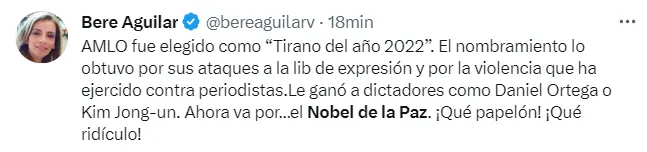 Reacciones AMLO Premio Nobel