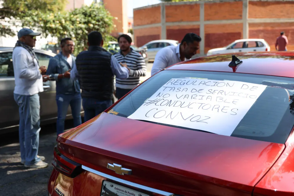 Manifestación conductores de plataformas