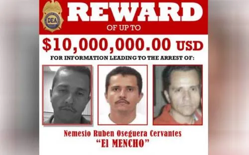 Aumenta a 10 millones de dólares la recompensa por El Mencho