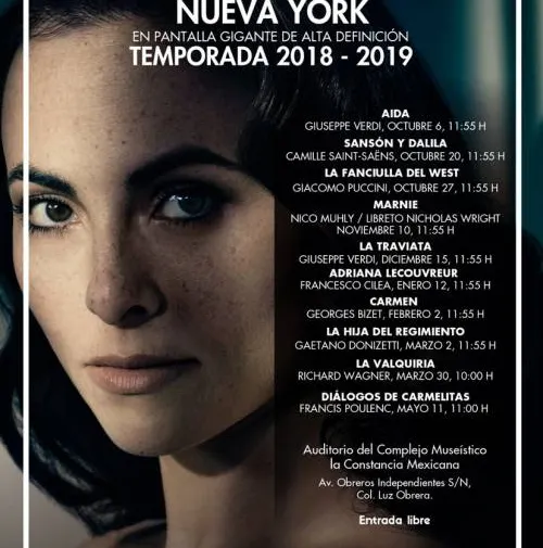 Inicia la temporada de Ópera del Met de Nueva York en la Constancia Mexicana