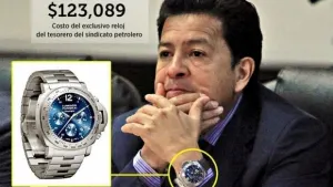 Cachan a líder petrolero con reloj de 123,089 pesos