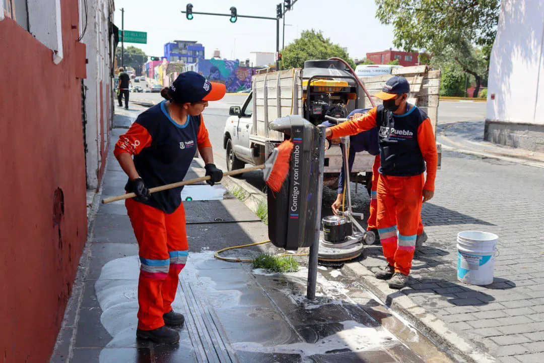 Labores de limpieza en CH de Puebla
