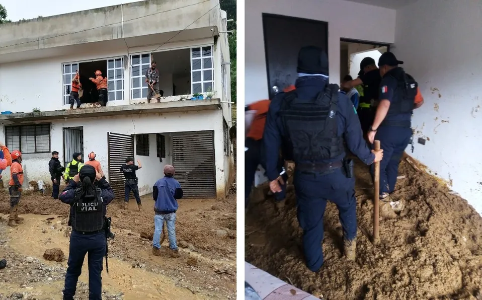 Muere una niña por deslave en Xalapa tras paso de ‘Grace’