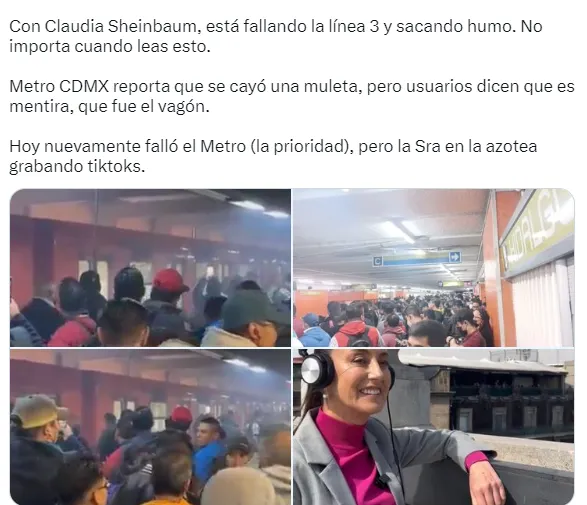 Reacciones en Twitter Metro