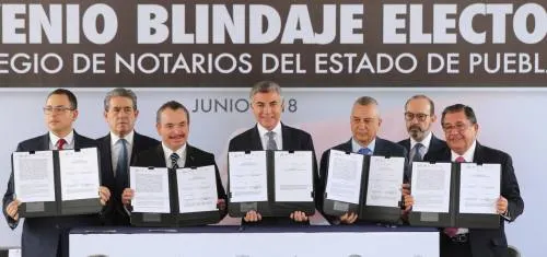 Gobierno Estatal y Colegio de notarios firman convenio de blindaje electoral