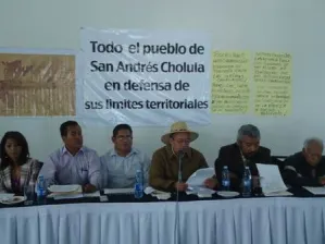 Ejidatarios de Cholula rechazan división territorial con Puebla