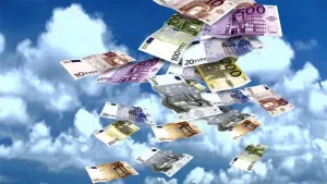Caen del cielo euros en Bélgica