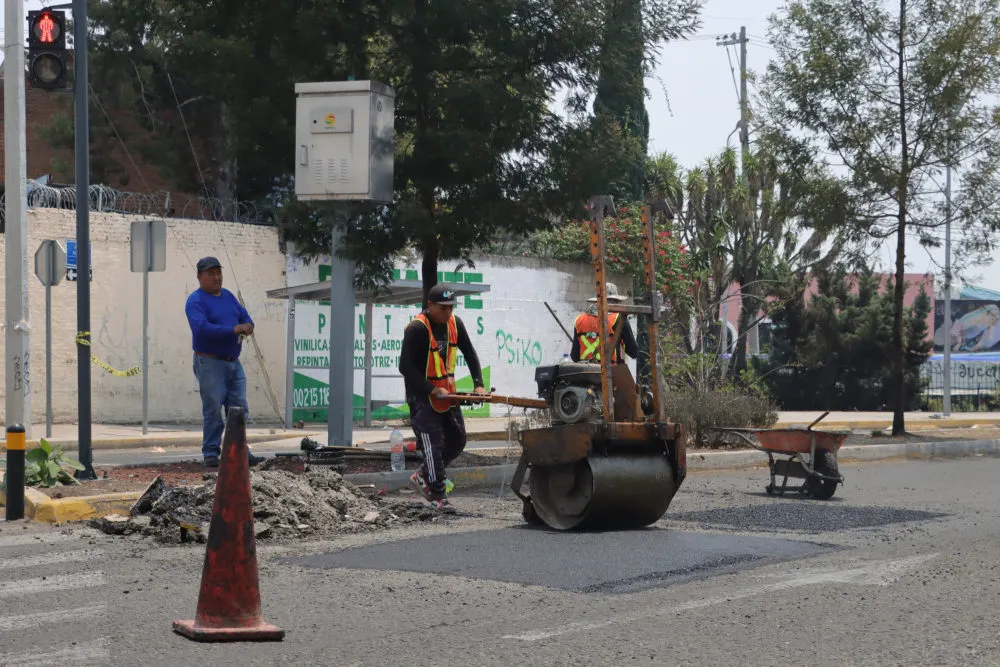 Programa de bacheo en Puebla