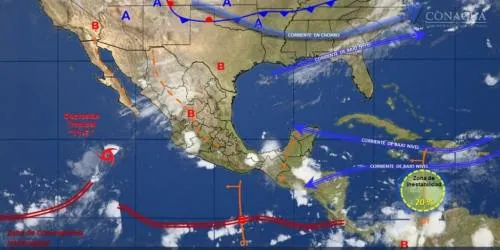 Onda tropical 23 causará tormentas en varias zonas del país