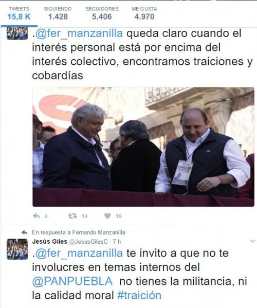 Líder del PAN llama traidor a Manzanilla, quien señaló que el PAN operó a favor de EPN