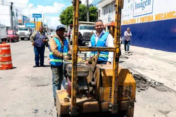 Avanza la séptima etapa del programa de bacheo del Ayuntamiento de Puebla