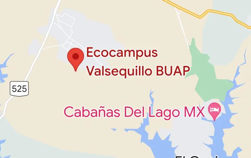Mapa nuevo campus BUAP