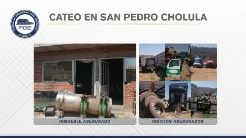 Fiscalía de Puebla aseguró cuatro vehículos con reporte de robo durante cateo