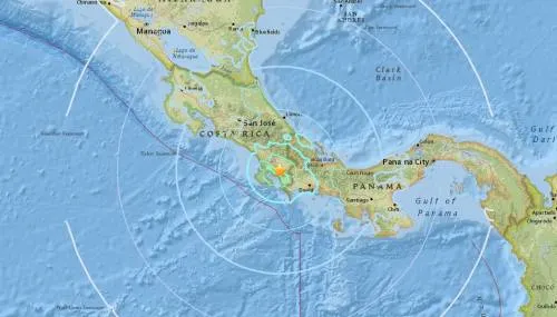 Sismo de magnitud 6.2 sacude Costa Rica y Panamá