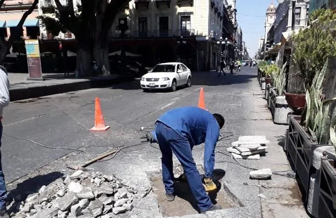 Ayuntamiento rehabilitó calles del Centro Histórico previo a procesión 2022