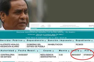 Álvaro Alatriste está inhabilitado hasta septiembre de 2013