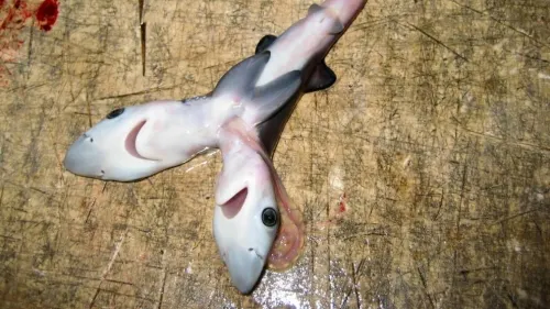 La pesadilla de muchos: encontraron un tiburón de dos cabezas