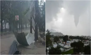 Mal tiempo causa tornado en San Cristóbal